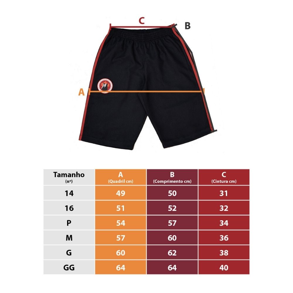 BERMUDA MICROFIBRA PRETA HIGH SCHOOL