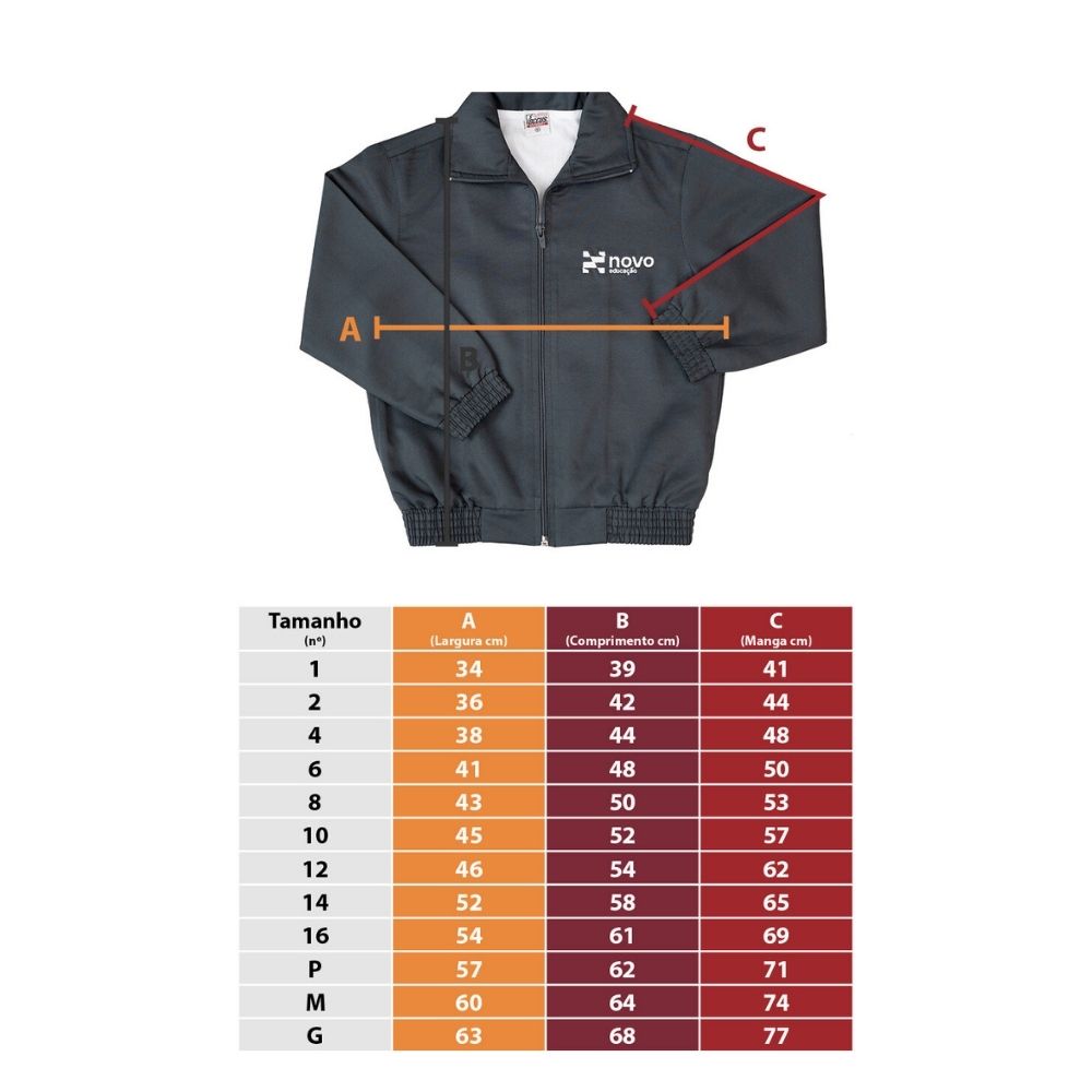 BLUSÃO MICROFIBRA COLEGIO NOVO