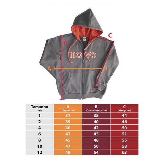 BLUSÃO MOLETOM ABERTO COLEGIO NOVO