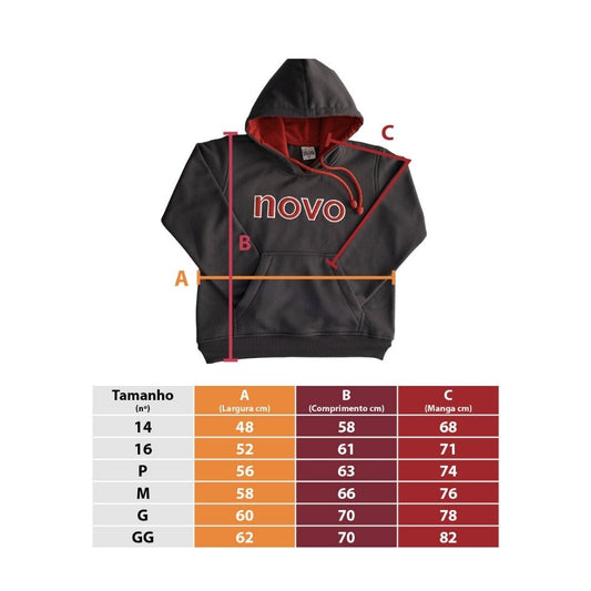BLUSÃO MOLETOM FECHADO COLEGIO NOVO