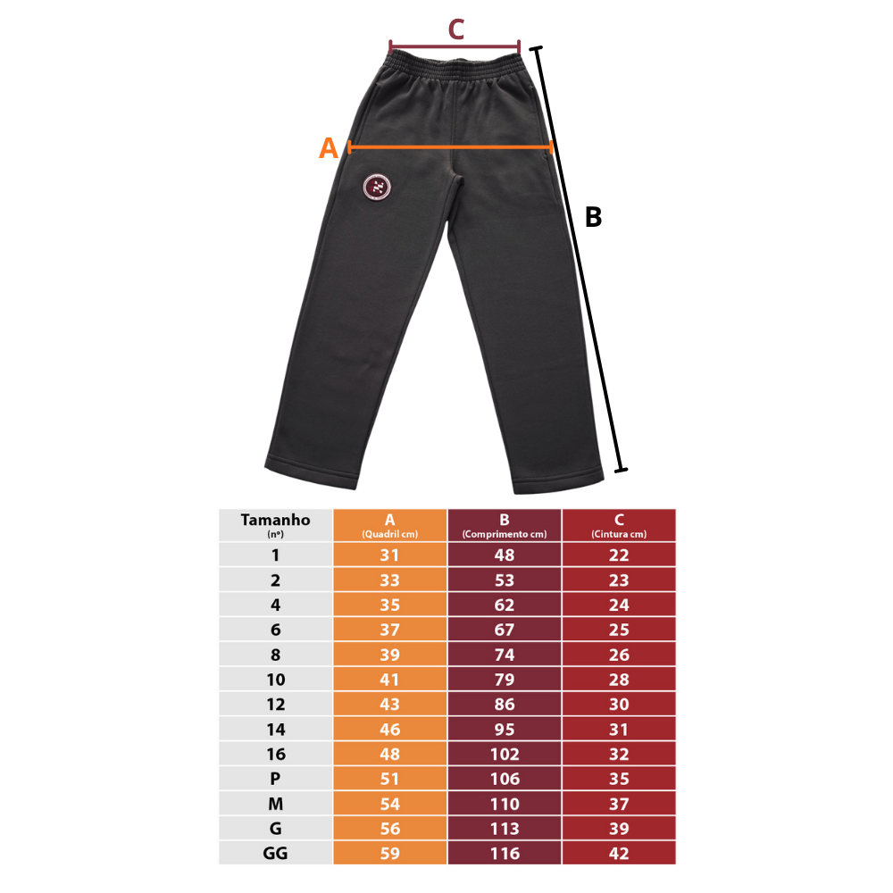 CALÇA MOLETOM COLEGIO NOVO