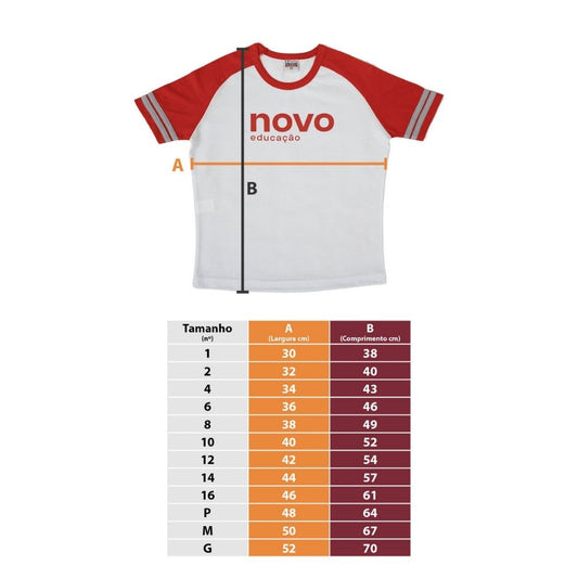 CAMISETA CURTA FEMININA BRANCA COLEGIO NOVO