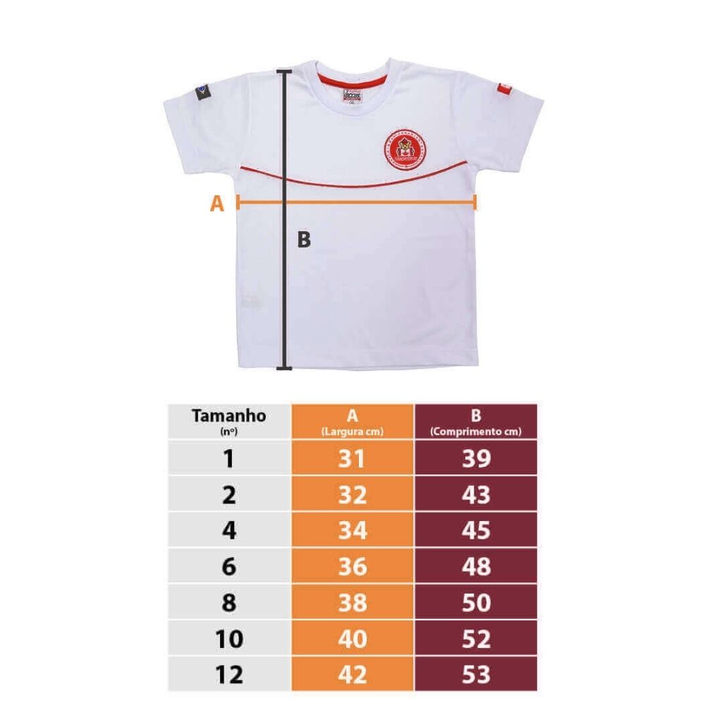 CAMISETA CURTA BRANCA INFANTIL