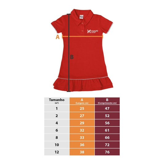 VESTIDO POLO BABADO COLEGIO NOVO
