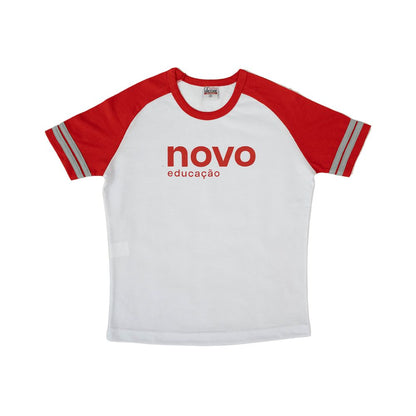 CAMISETA CURTA FEMININA BRANCA COLEGIO NOVO