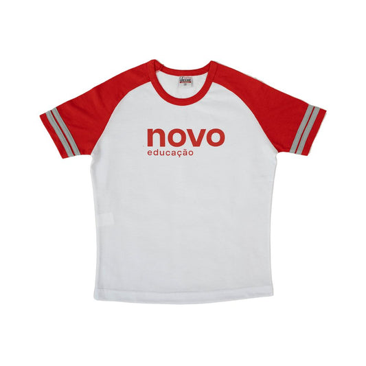 CAMISETA CURTA FEMININA BRANCA COLEGIO NOVO