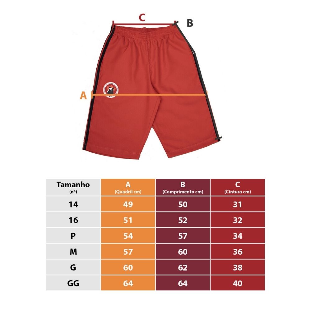 BERMUDA MICROFIBRA VERMELHA HIGH SCHOOL