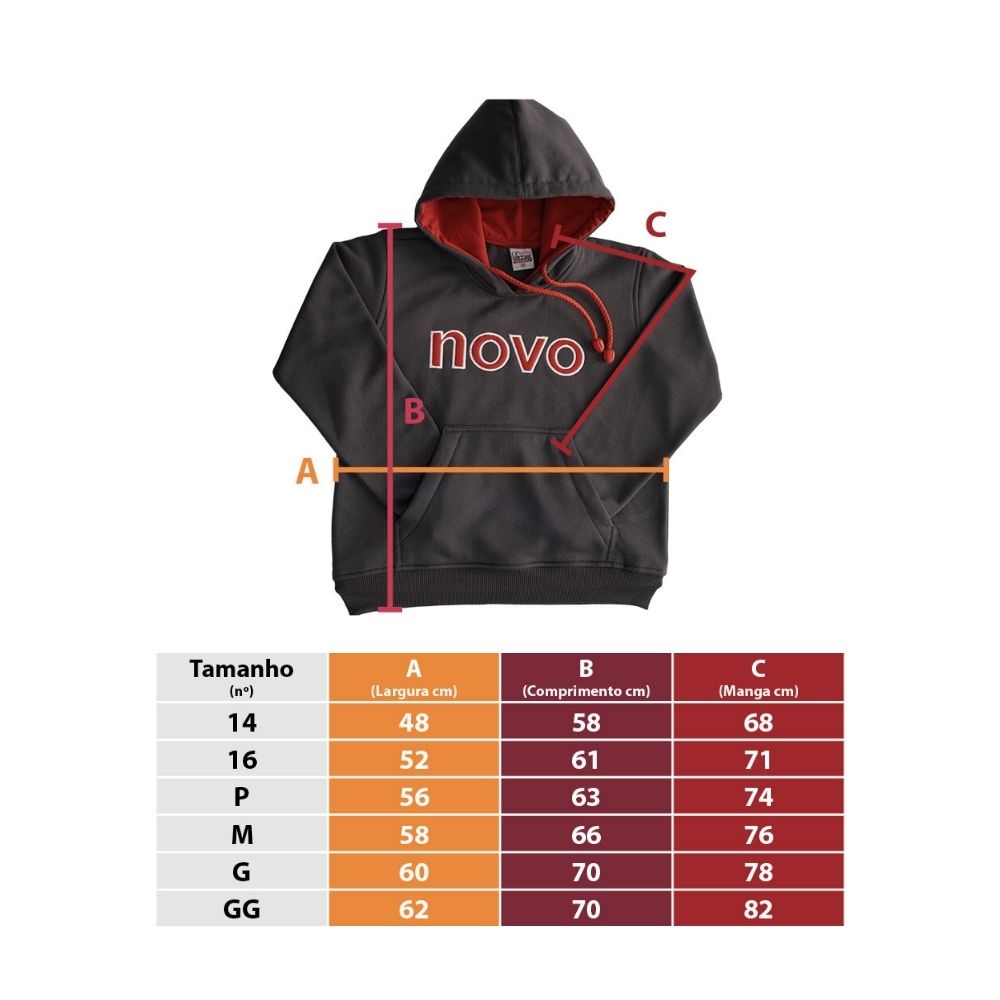 BLUSÃO MOLETOM FECHADO COLEGIO NOVO