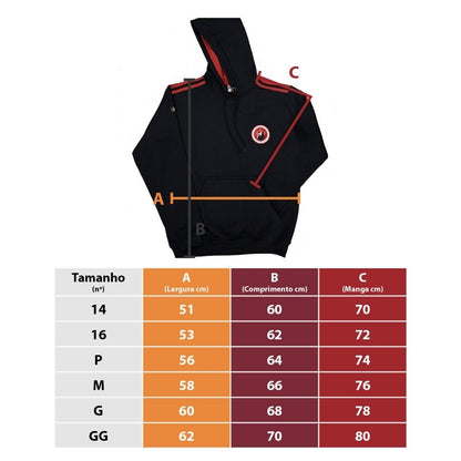 BLUSÃO MOLETOM PRETA COM CAPUZ HIGH SCHOOL