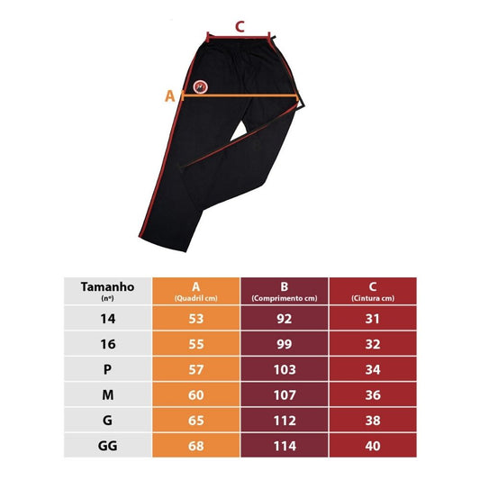 CALÇA MICROFIBRA PRETA HIGH SCHOOL