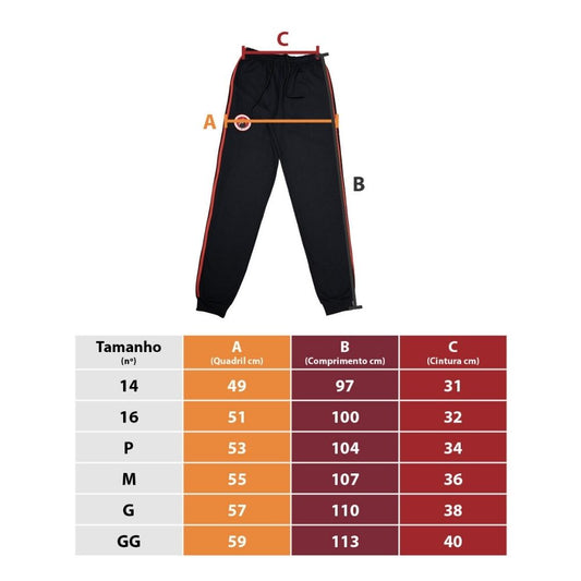 CALÇA MOLETOM PRETA HIGH SCHOOL