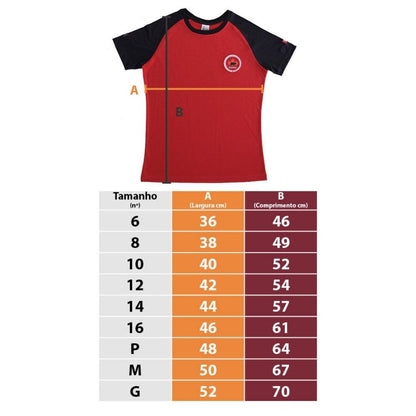 CAMISETA CURTA FEMININA VERMELHA FUNDAMENTAL