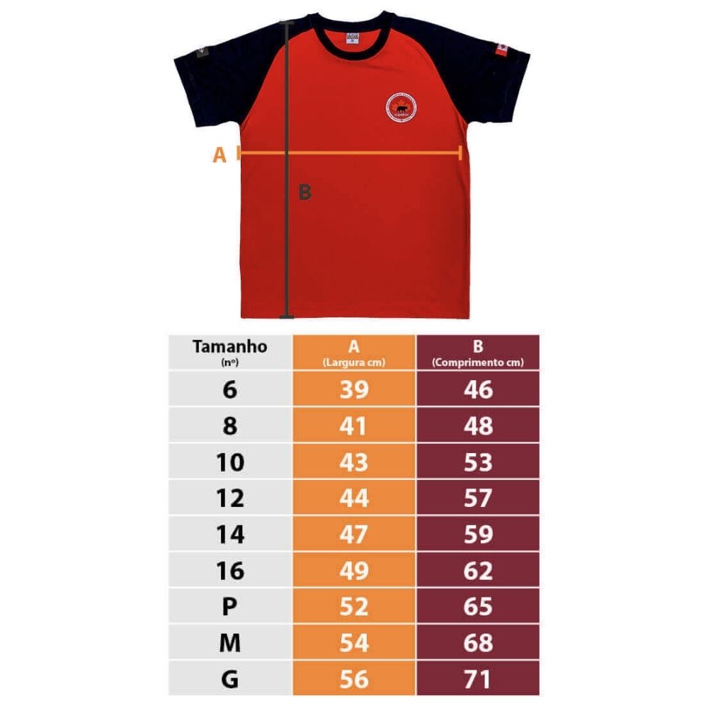 CAMISETA CURTA MASCULINA VERMELHA FUNDAMENTAL