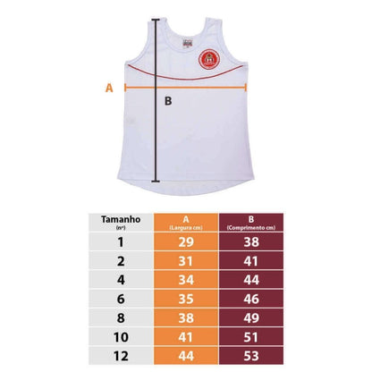 CAMISETA REGATA FEMININA ALGODÃO INFANTIL