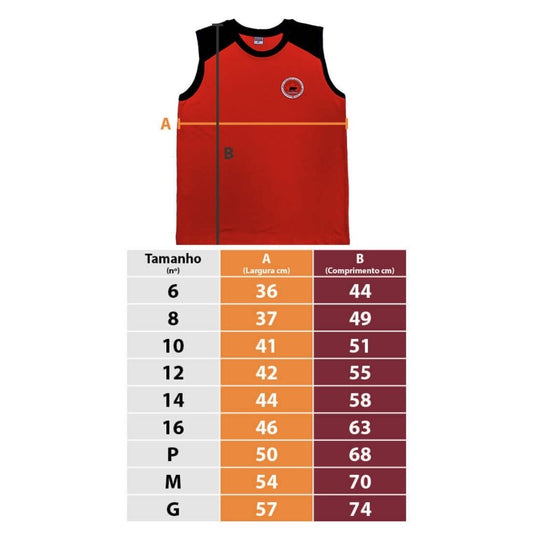 CAMISETA REGATA MASCULINA VERMELHA FUNDAMENTAL