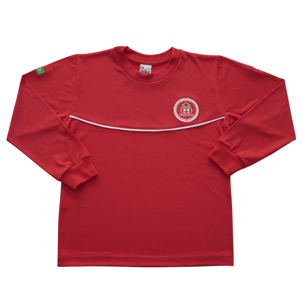 CAMISETA LONGA VERMELHA INFANTIL
