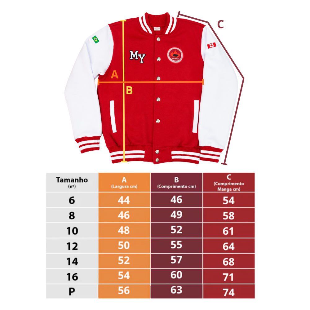 JAQUETA COLLEGE DE MOLETOM – MIDDLE YEAR