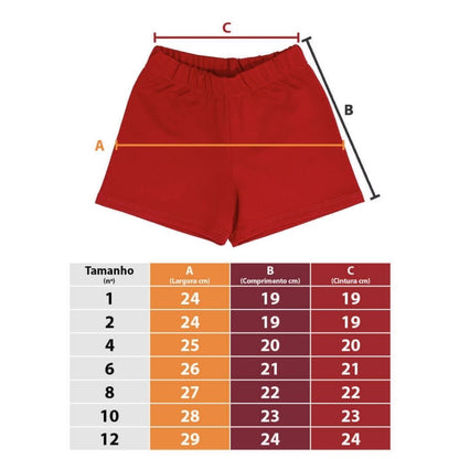 SHORT PARA VESTIDO INFANTIL/FUNDAMENTAL