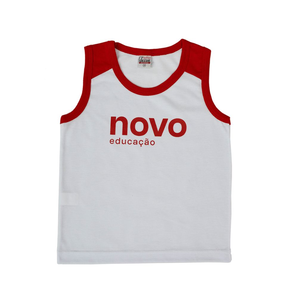 CAMISETA REGATA  BRANCA COLEGIO NOVO
