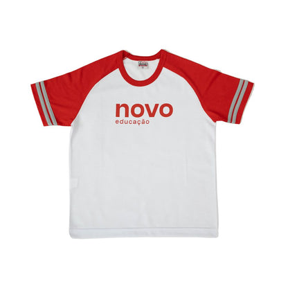 CAMISETA CURTA MASCULINA BRANCA COLEGIO NOVO