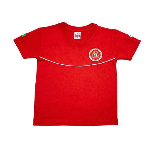 CAMISETA CURTA VERMELHA INFANTIL